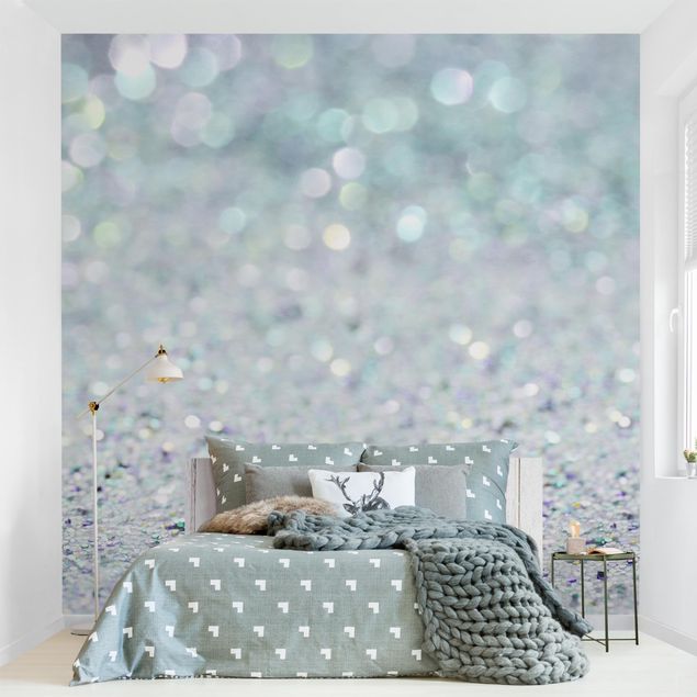 Patroonbehang Princess Glitter Landscape In Mint Colour