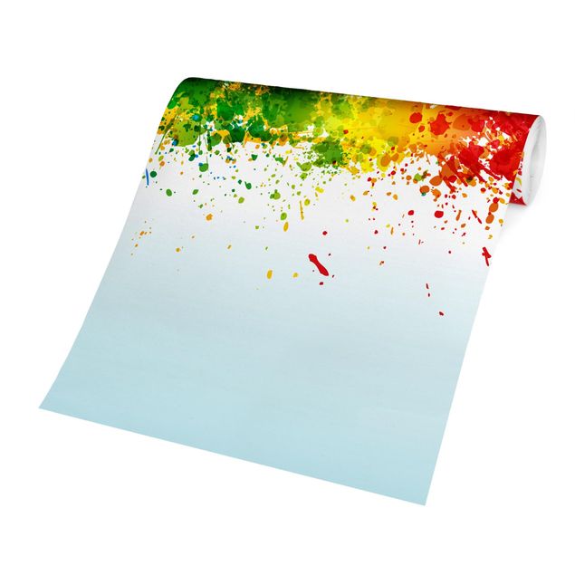 Patroonbehang Rainbow Splatter