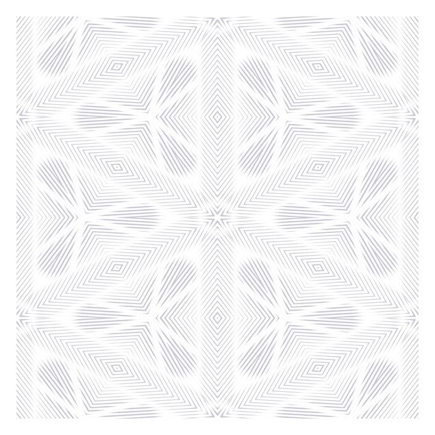 Fotobehang Rhombic Pattern With Stripes And Star In Grey