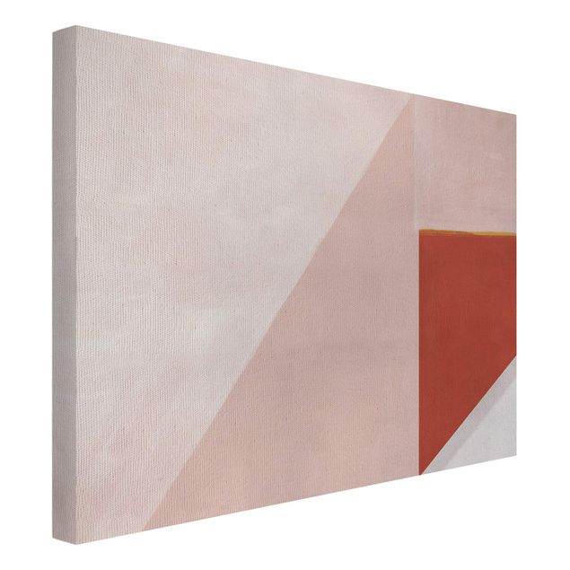 Canvas schilderijen Pink Geometry