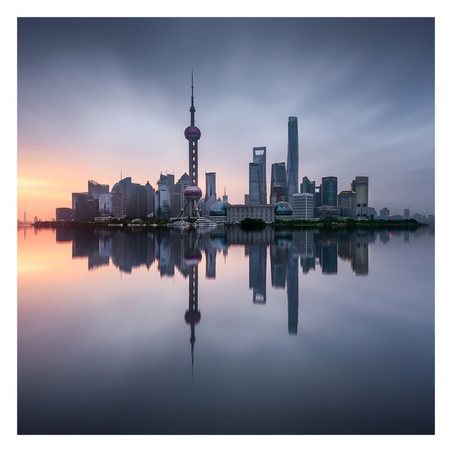 Fotobehang Shanghai Skyline Morning Mood