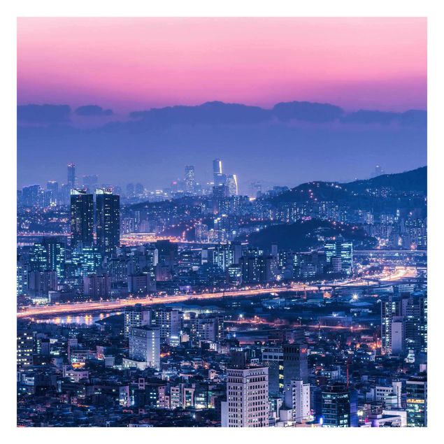 Fotobehang Skyline Of Seoul