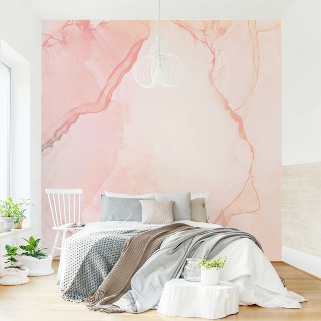 Patroonbehang Play Of Colours Pastel Cotton Candy