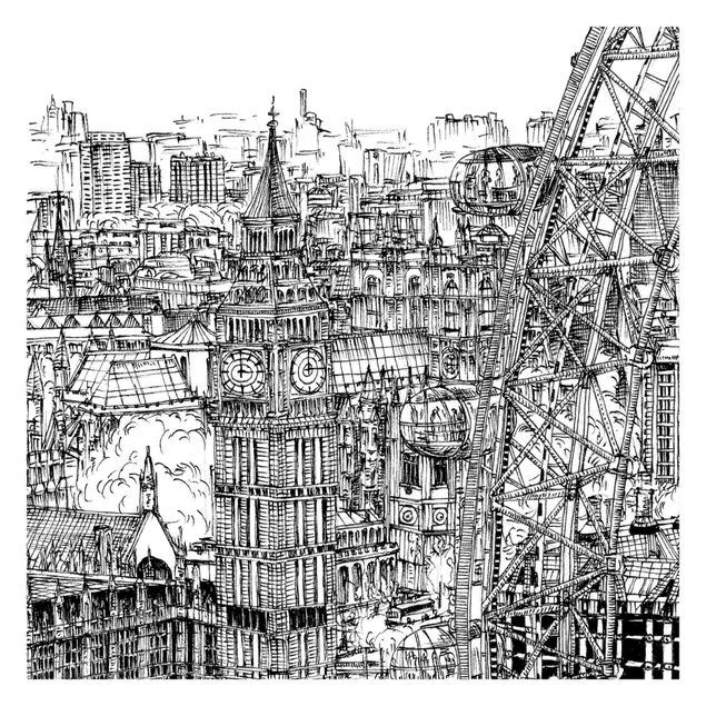 Fotobehang City Study - London Eye