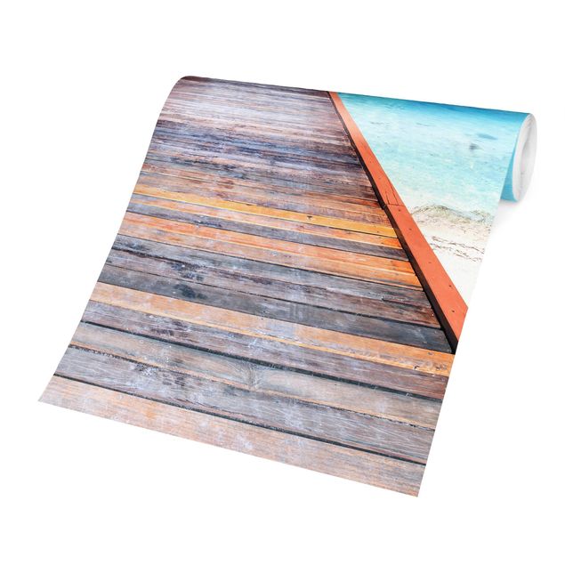 Fotobehang Boardwalk At The Ocean