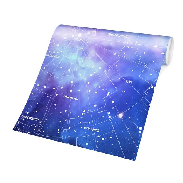 Patroonbehang Stelar Constellation Star Chart