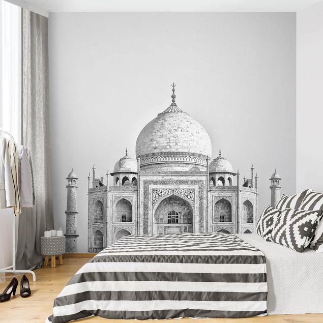 Fotobehang Taj Mahal In Gray