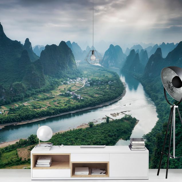 Fotobehang View Of Li River And Valley