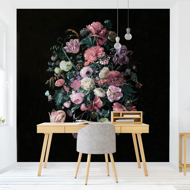 Fotobehang Jan Davidsz De Heem - Dark Flower Bouquet