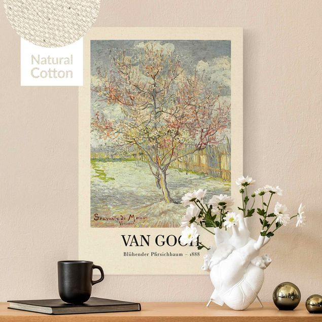 Natuurlijk canvas schilderijen Vincent van Gogh - Blossoming Peach Tree - Museum Edition