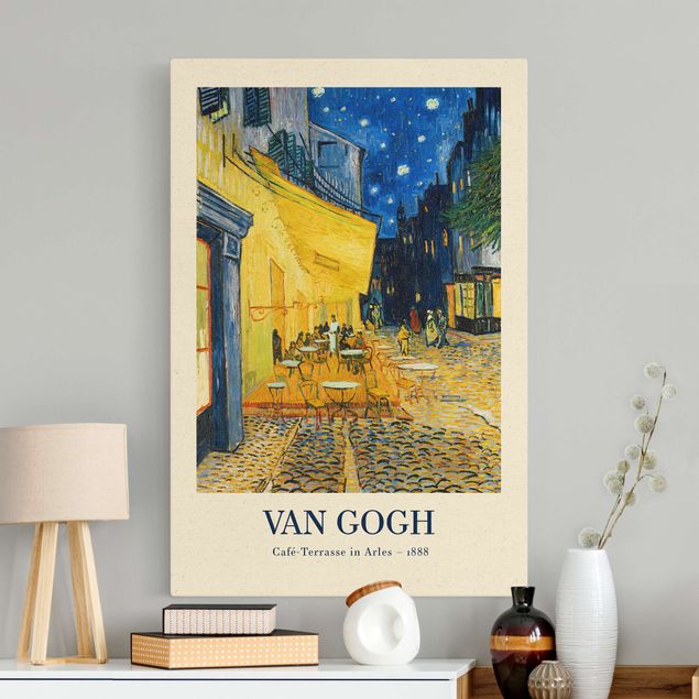 Natuurlijk canvas schilderijen Vincent van Gogh - Cafe Terrace In Arles - Museum Edition
