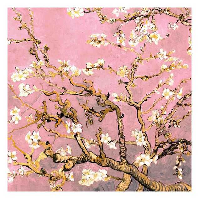 Fotobehang Vincent Van Gogh - Almond Blossom In Antique Pink