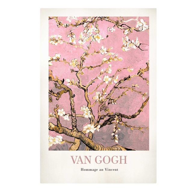 Canvas schilderijen - Vincent van Gogh - Almond Blossom In Pink - Museum Edition