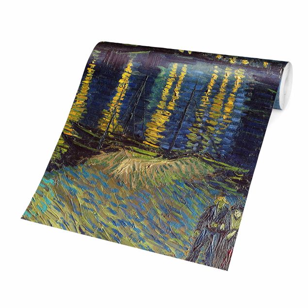 Fotobehang Vincent Van Gogh - Starry Night Over The Rhone