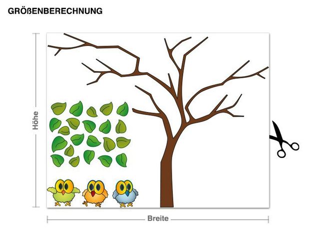 Muurstickers bosdieren Owls on a Tree