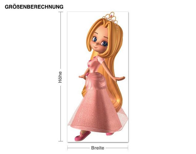 Muurstickers prinses Princess 3D Optic