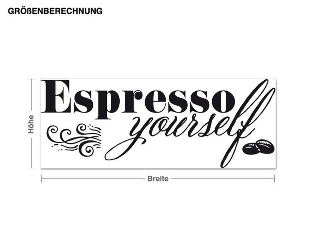 Muurstickers koffie Espresso yourself