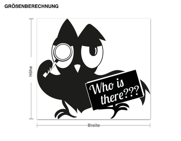 Muurstickers bosdieren Owl - Who's there?
