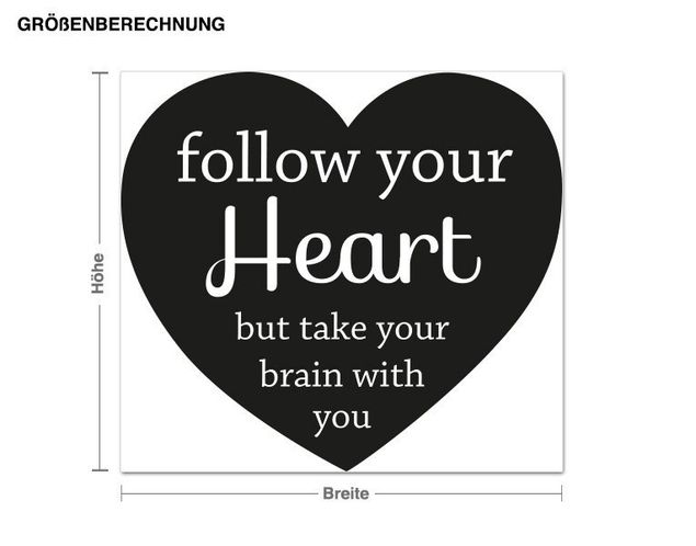 Muurstickers spreuken en quotes Follow your Heart