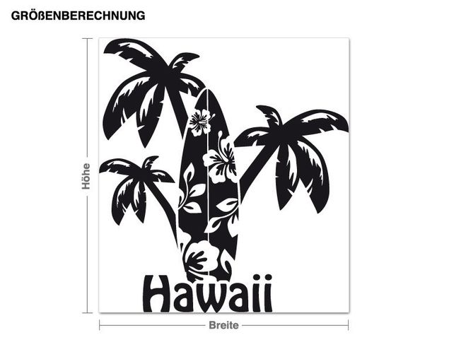 Muurstickers Hawaii Palm Trees