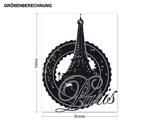 Muurstickers Parijs Paris Eiffel Tower Logo