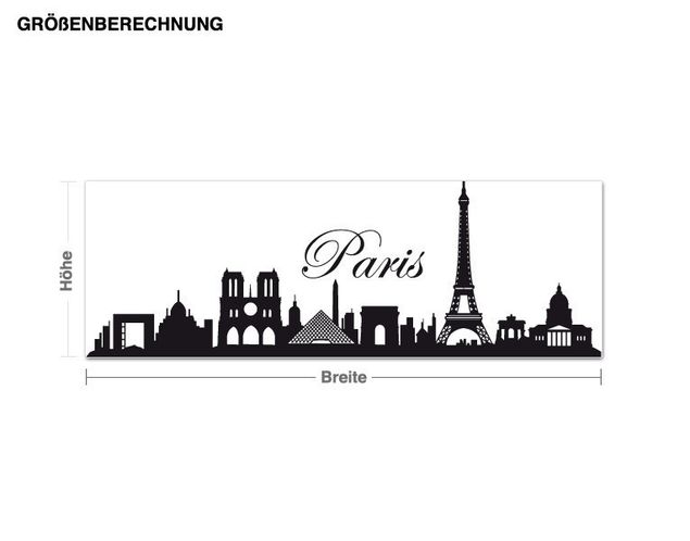 Muurstickers Parijs Paris skyline