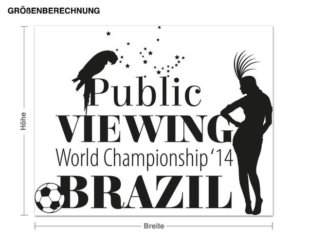 Muurstickers voetbal Public Viewing 2014