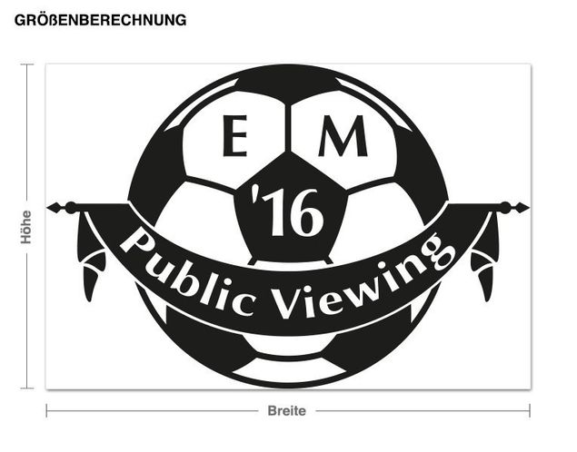 Muurstickers voetbal Public Viewing 2016