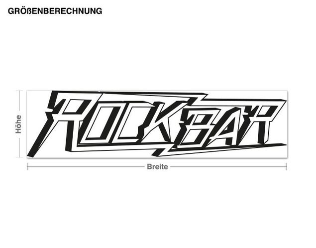 Muurstickers tribals Rockbar lettering