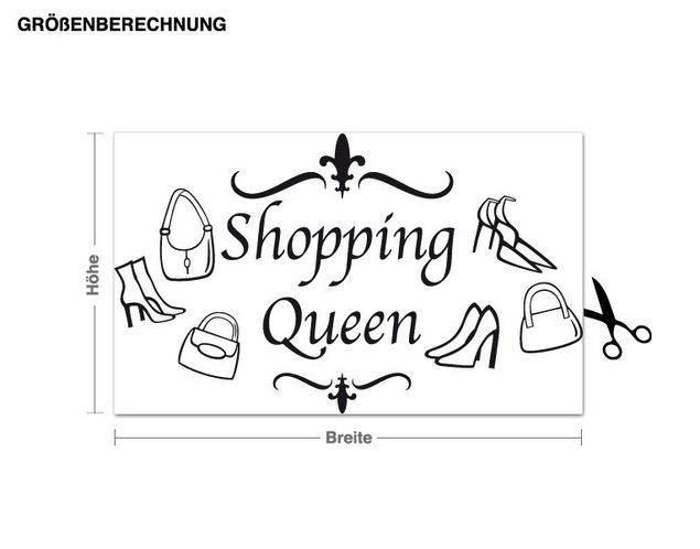 Muurstickers Shopping Queen