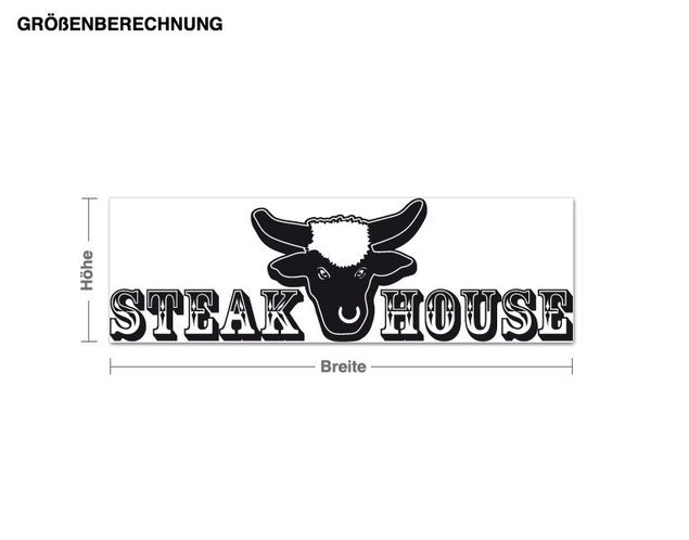 Muurstickers Steakhouse Lettering