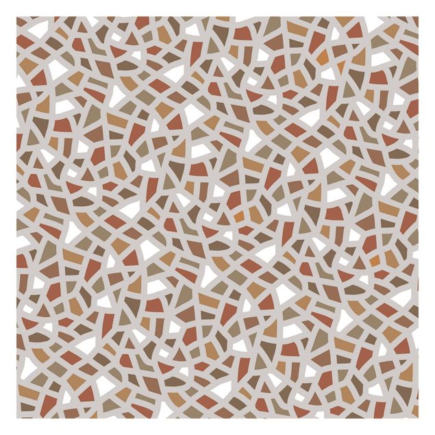 Fotobehang Warm Mosaic Pattern In Brown Grey