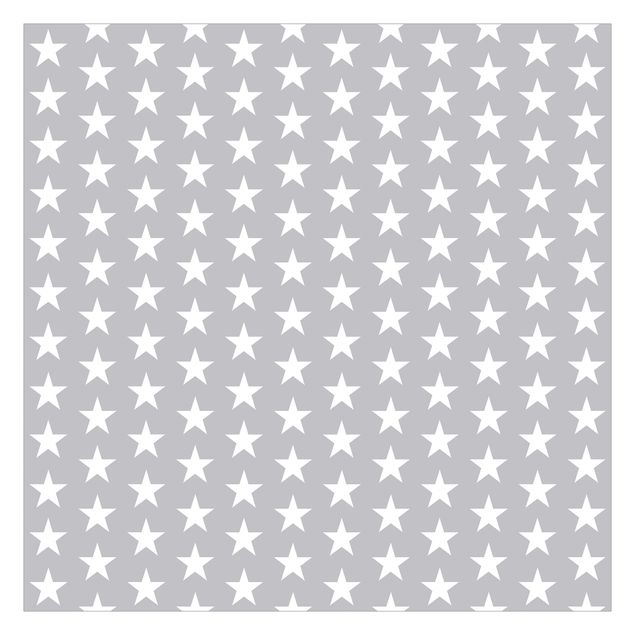 Patroonbehang White Stars On Grey Background