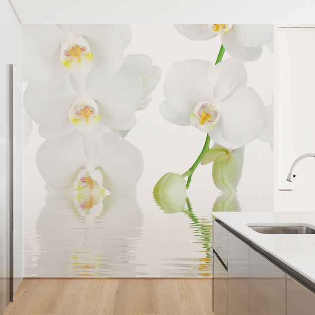 Fotobehang Spa Orchid - White Orchid