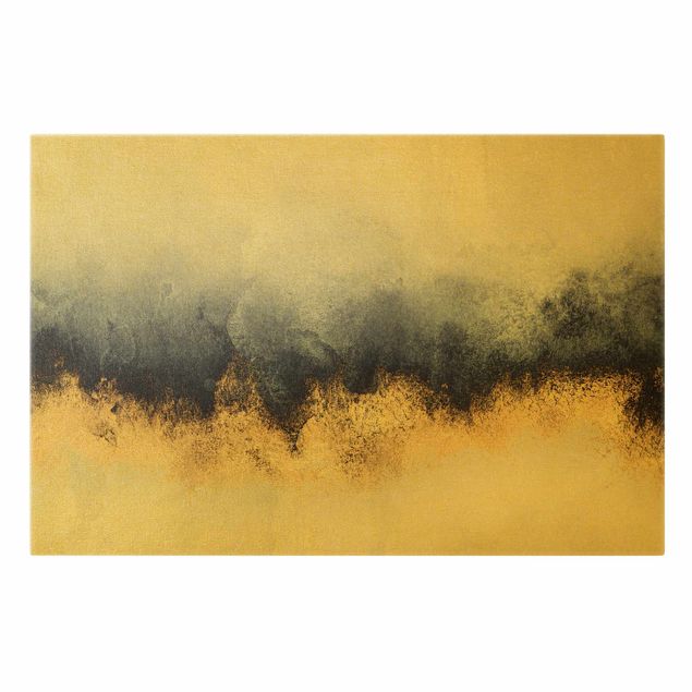 Canvas schilderijen Cloudy Sky With Gold