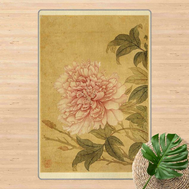 Vloerkleden beige Yun Shouping - Chrysanthemum