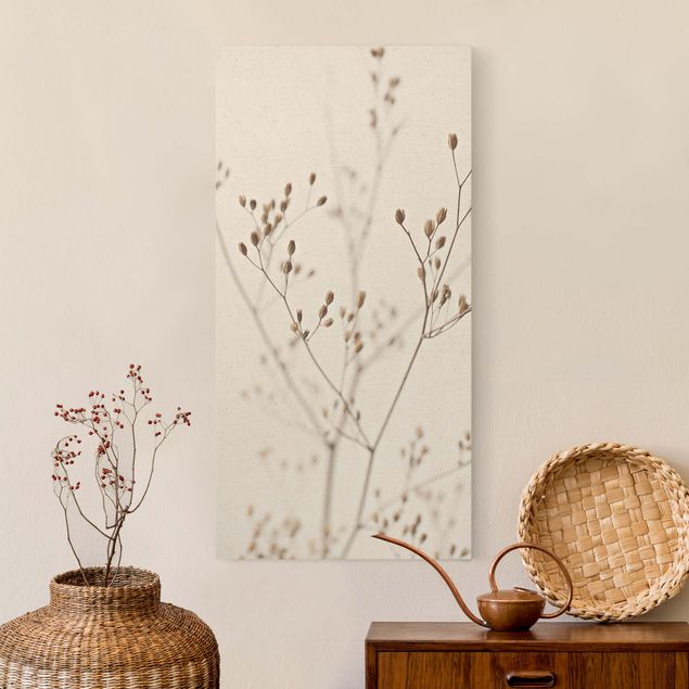 Natuurlijk canvas schilderijen Delicate Buds On A Wildflower Stem