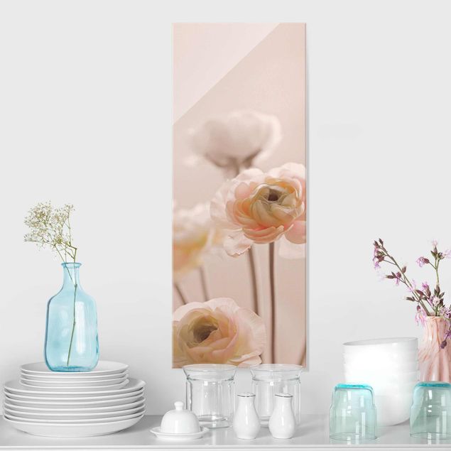 Glas Magnetboard Delicate Bouquet Of Light Pink Flowers