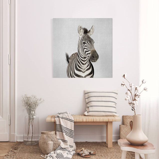 Leinwandbild - Zebra Zilla - Quadrat 1:1