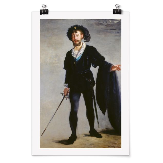 Posters Edouard Manet - Jean-Baptiste Faure in the Role of Hamlet