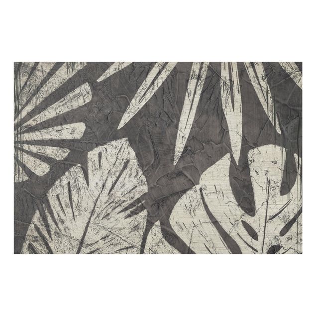 Spatscherm keuken Palm Leaves Against A Dark Gray