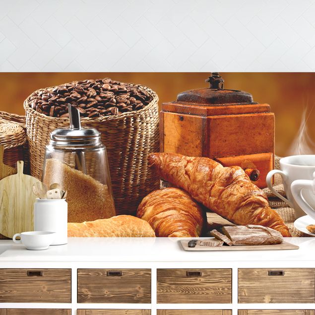 Achterwand voor keuken koffie en patisserie Breakfast Table