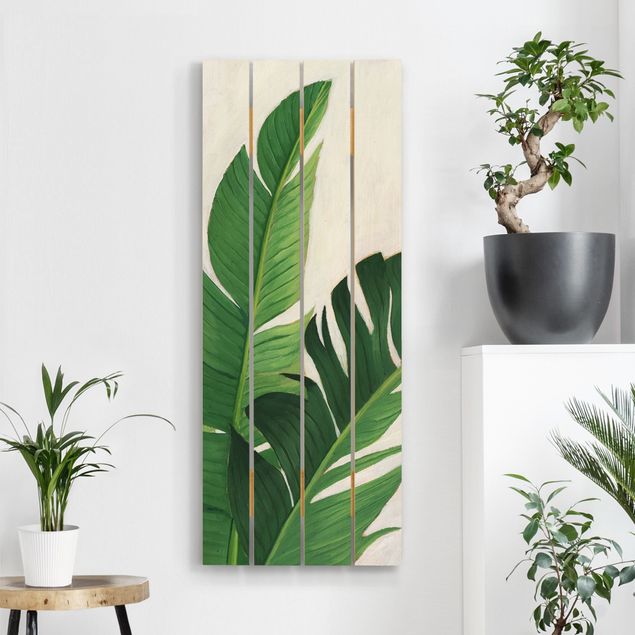 Houten schilderijen op plank Favorite Plants - Banana