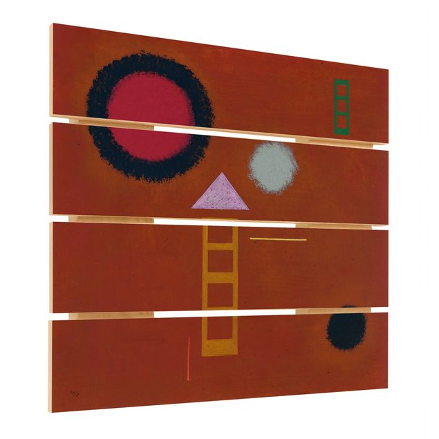 Houten schilderijen op plank Wassily Kandinsky - Calmed down