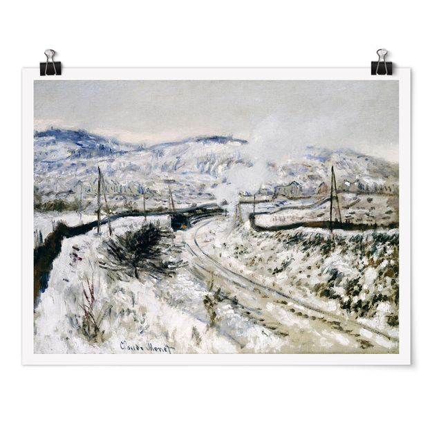 Posters Claude Monet - Train In The Snow At Argenteuil