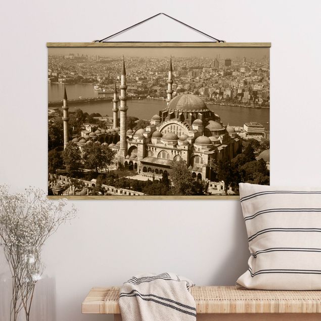Stoffen schilderij met posterlijst Old Mosque