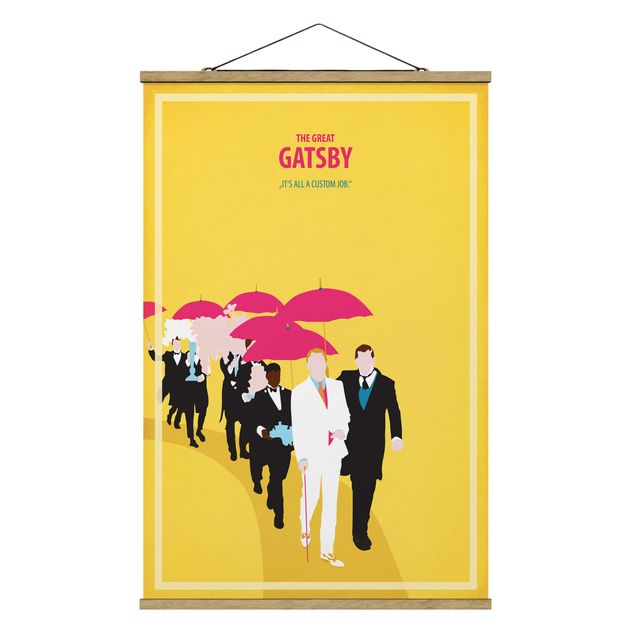 Stoffen schilderij met posterlijst Film Poster The Great Gatsby II