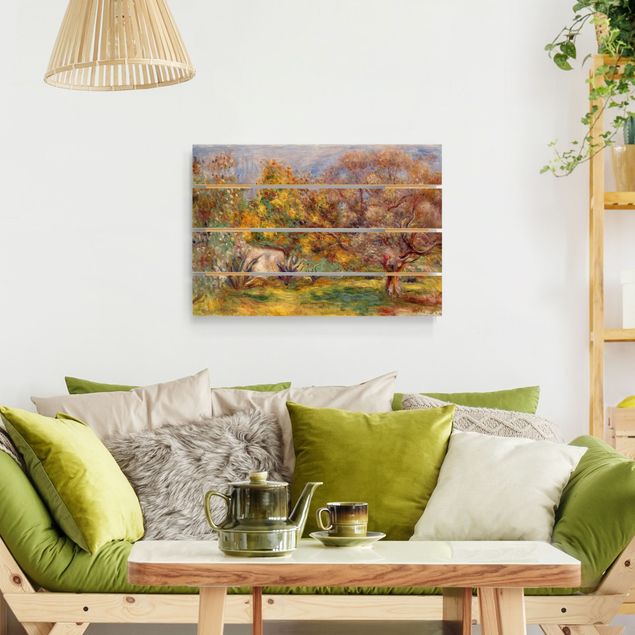 Houten schilderijen op plank Auguste Renoir - Olive Garden