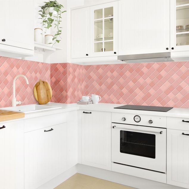 Achterwand in keuken Mosaic Tiles - Antique Pink