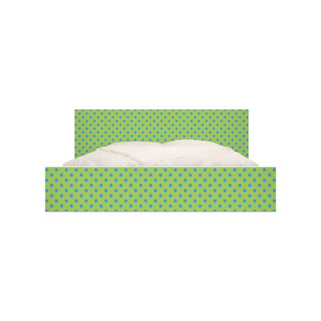 Meubelfolie IKEA Malm Bed No.DS92 Dot Design Girly Green
